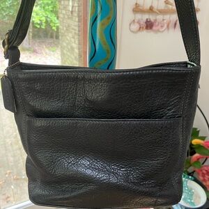 Coach Black Leather Shoulder Bag